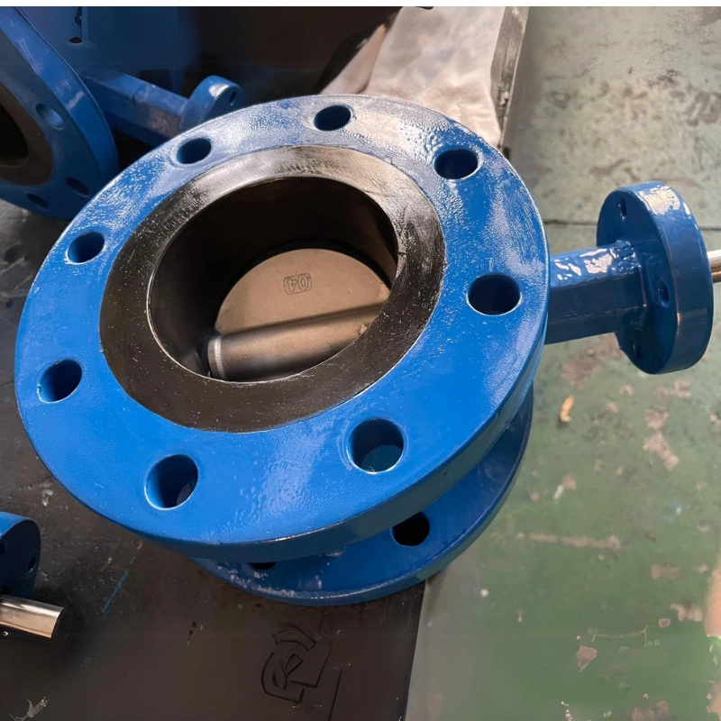 AWWA C504 Flat Face Double Flange Butterfly Valve